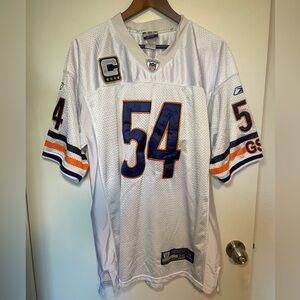 Reebok Chicago Bears White Jersey with Blue and Orange Accents